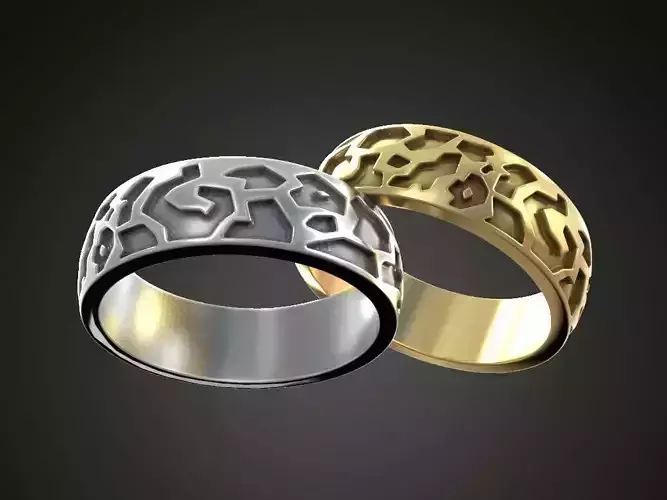Wedding band promise rings solid color