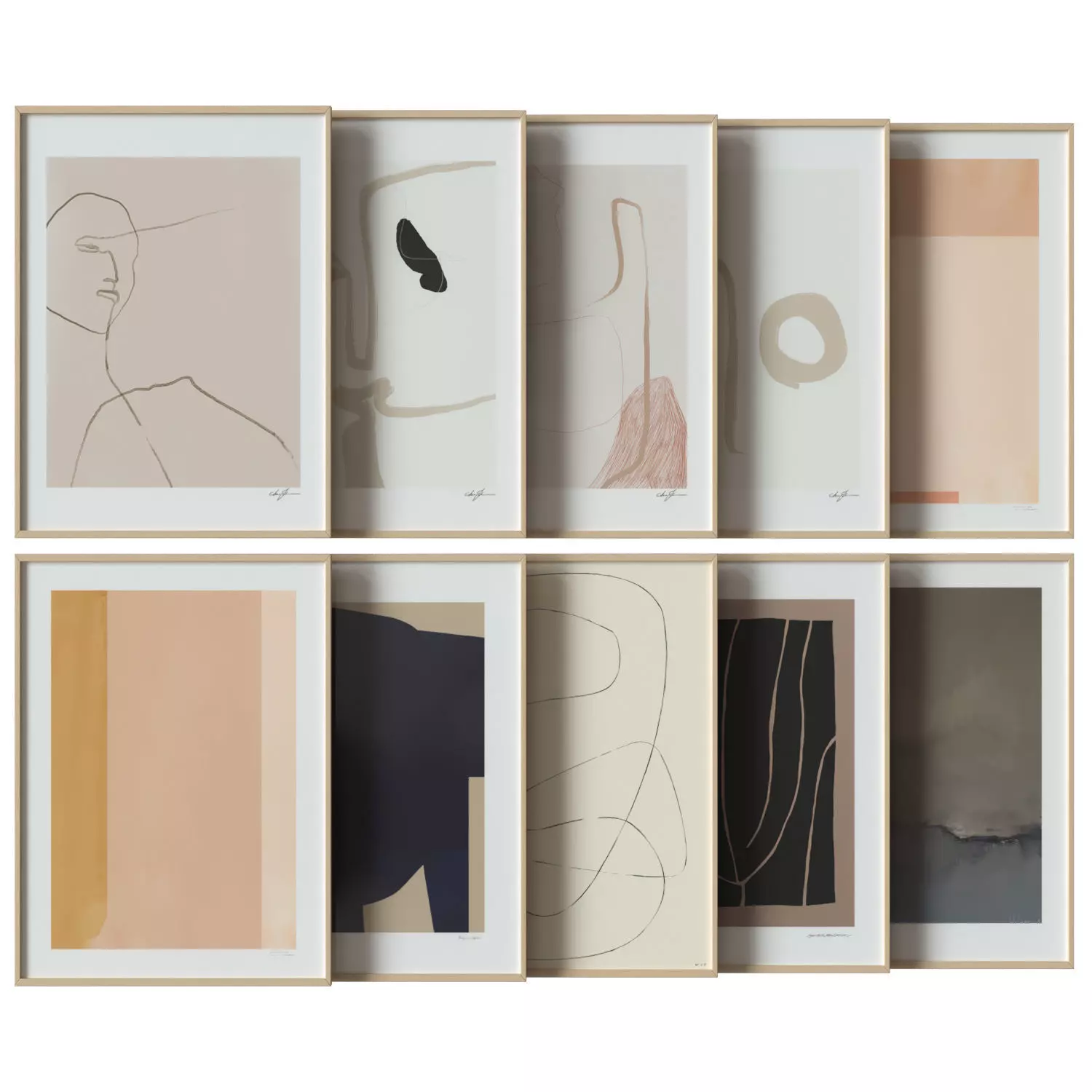 art work set 10 3D model_0