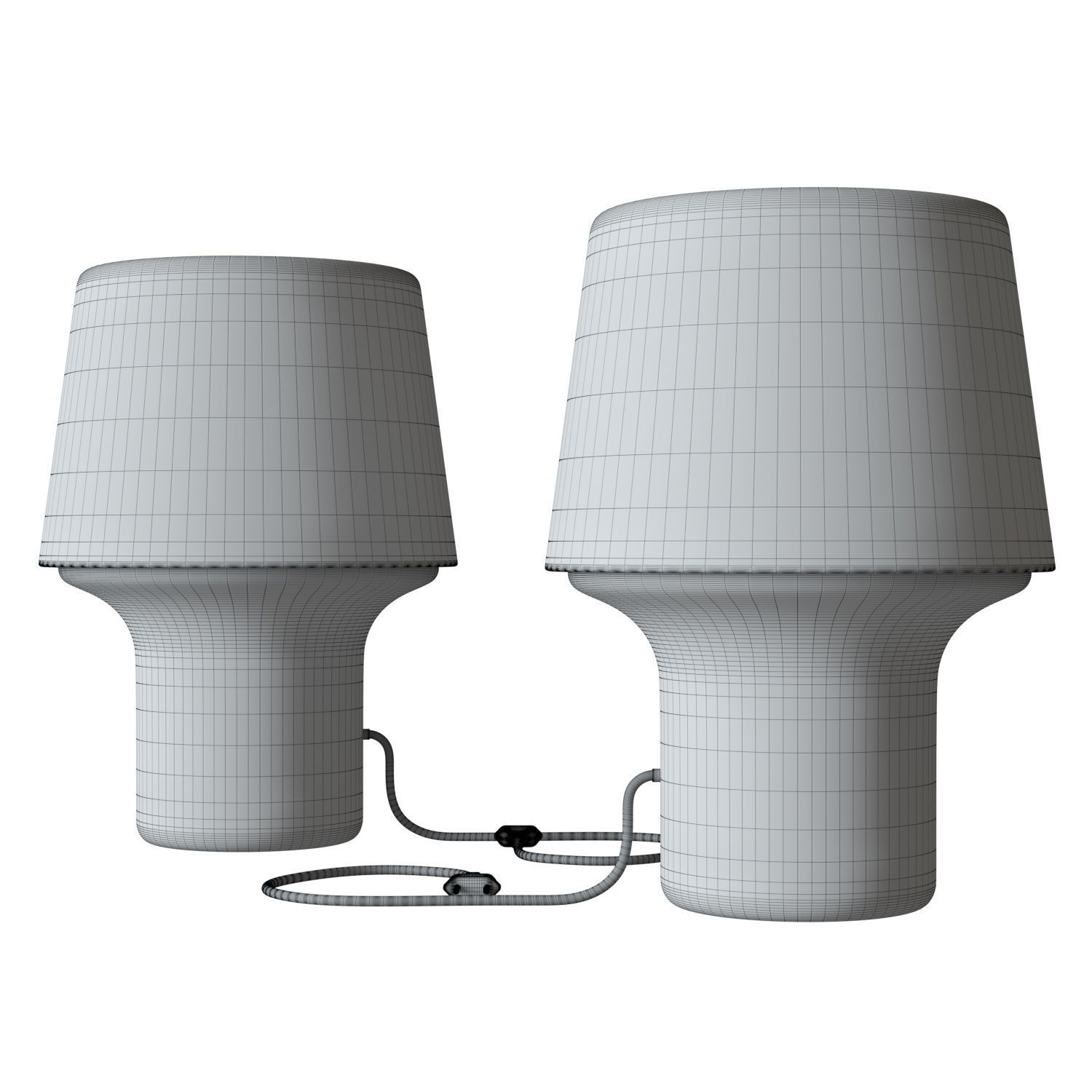 Cosy Grey Table Lamp 3D model_4