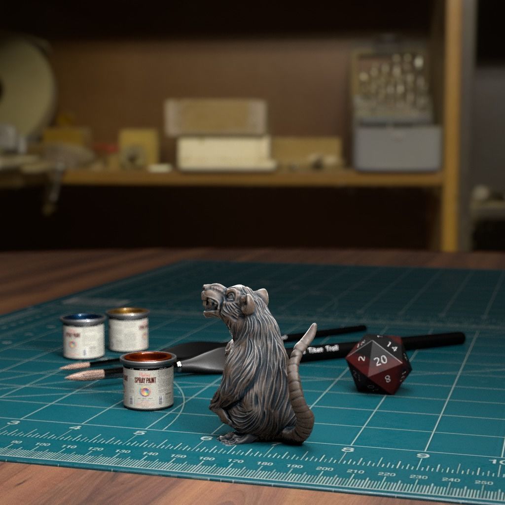 Giant Rat 01 - Pre-Supported 3D print model_2