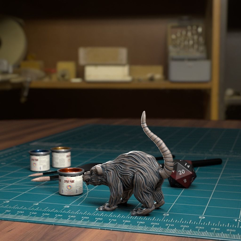 Giant Rat02 - Pre-Supported 3D print model_2