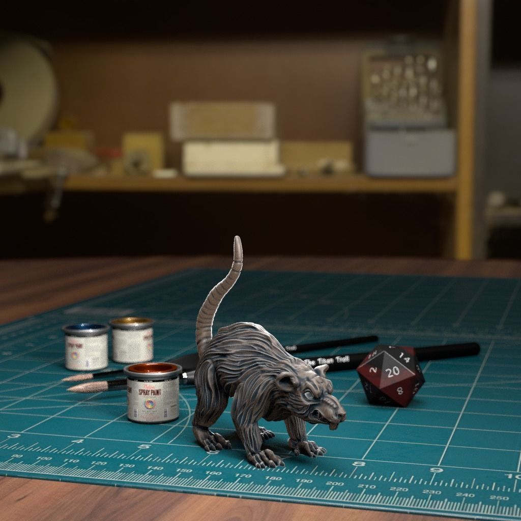 Giant Rat02 - Pre-Supported 3D print model_4