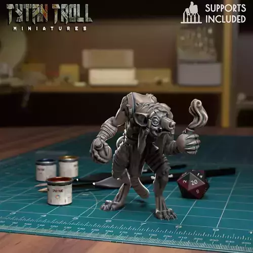 Giant Rat Jekyll - Pre-Supported 3D print model
