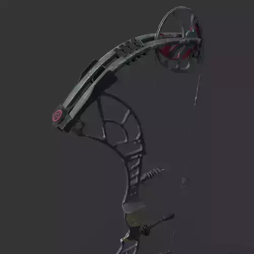 Hunting bow Low-poly 3D model