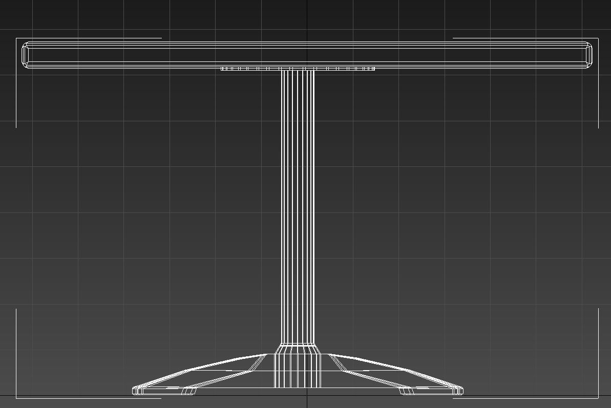 Wooden table metal legs 3D model_7