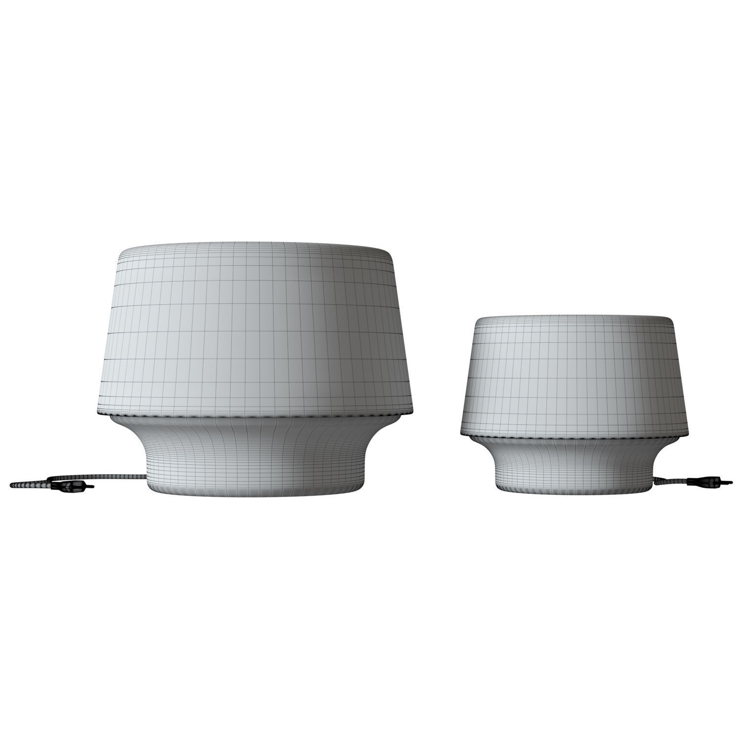 Cosy White Table Lamp 3D model_4