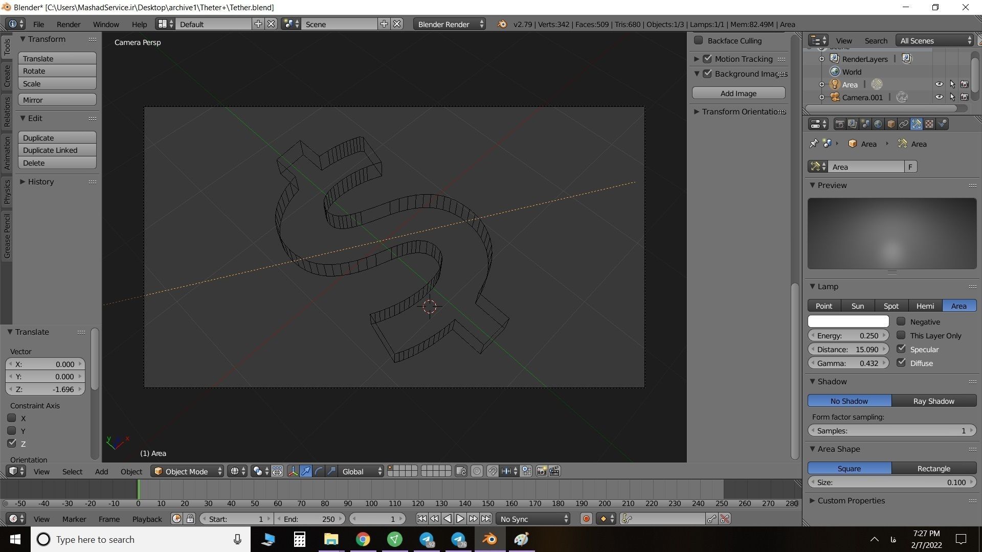 Dollar Sign Low-poly 3D model_4