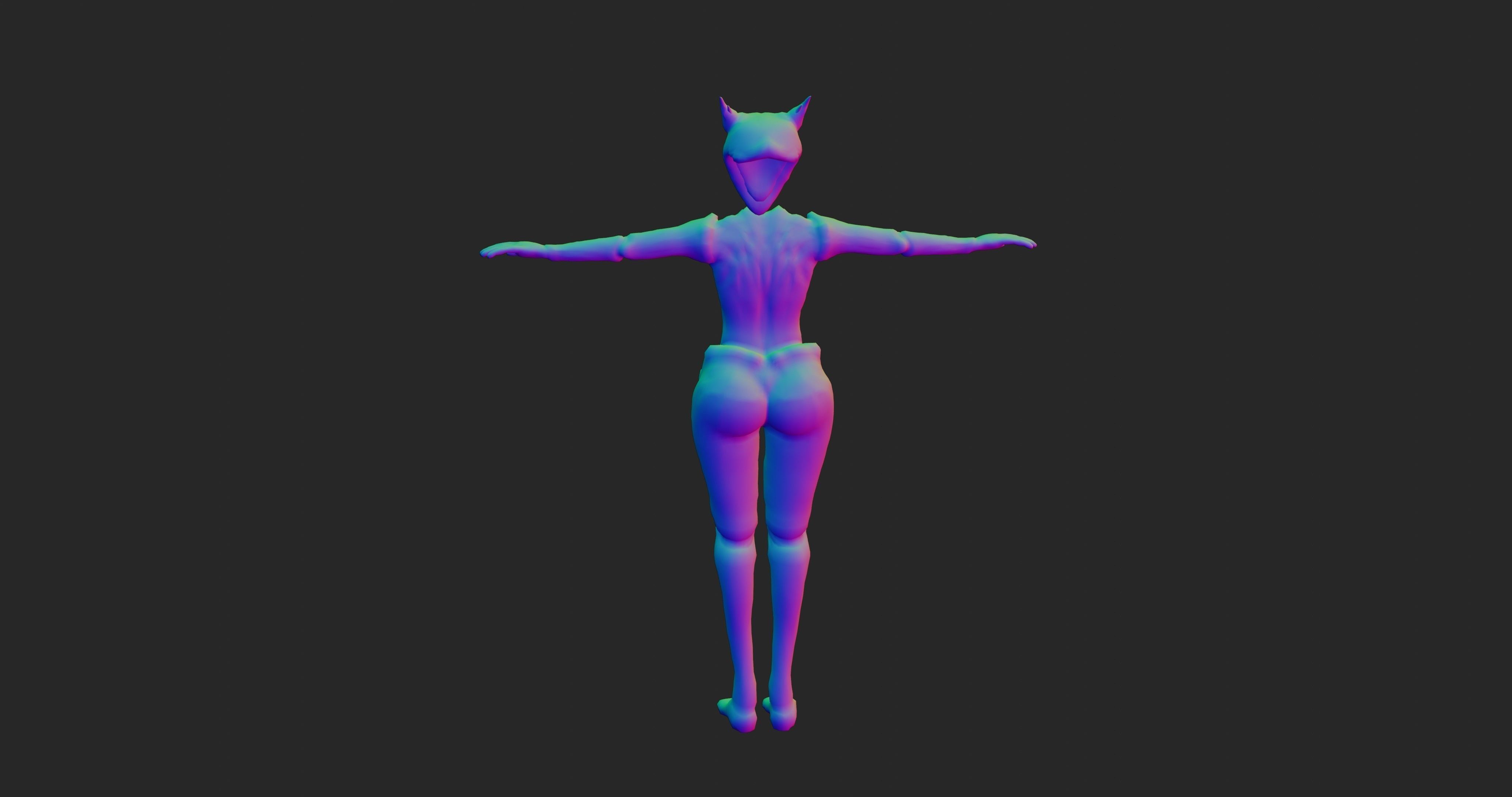 Female Sentinel of Lightning Low-poly 3D model_26
