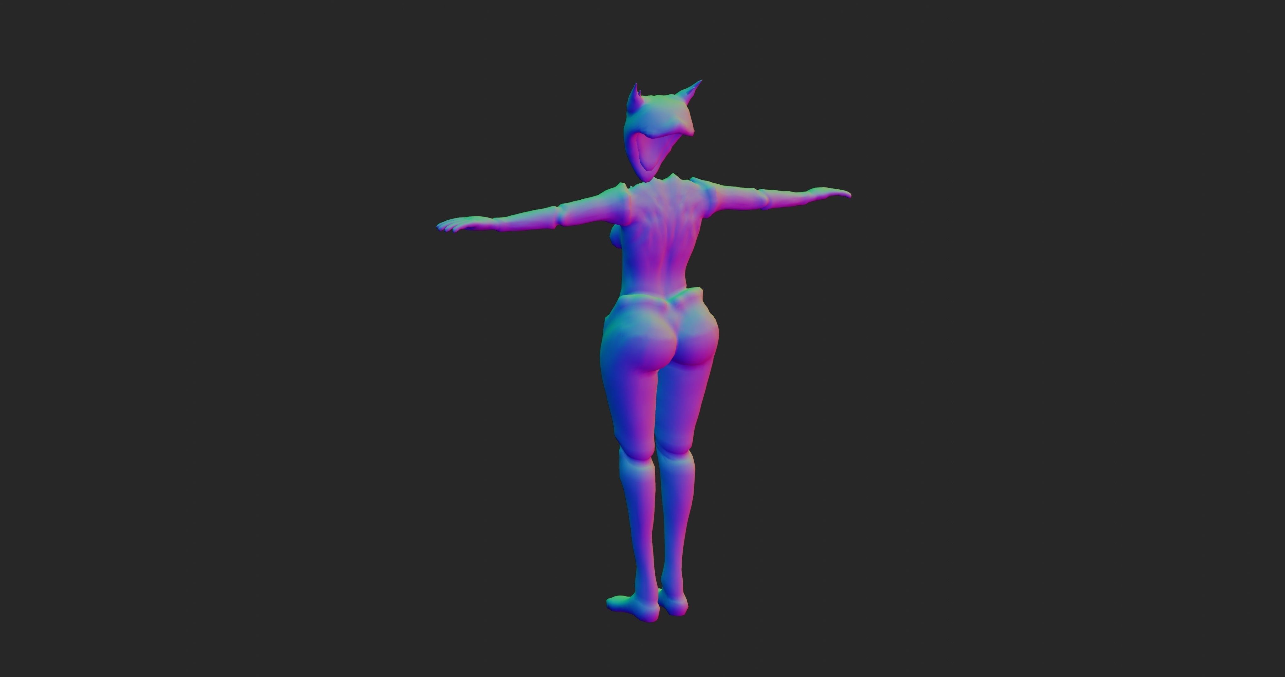 Female Sentinel of Lightning Low-poly 3D model_25