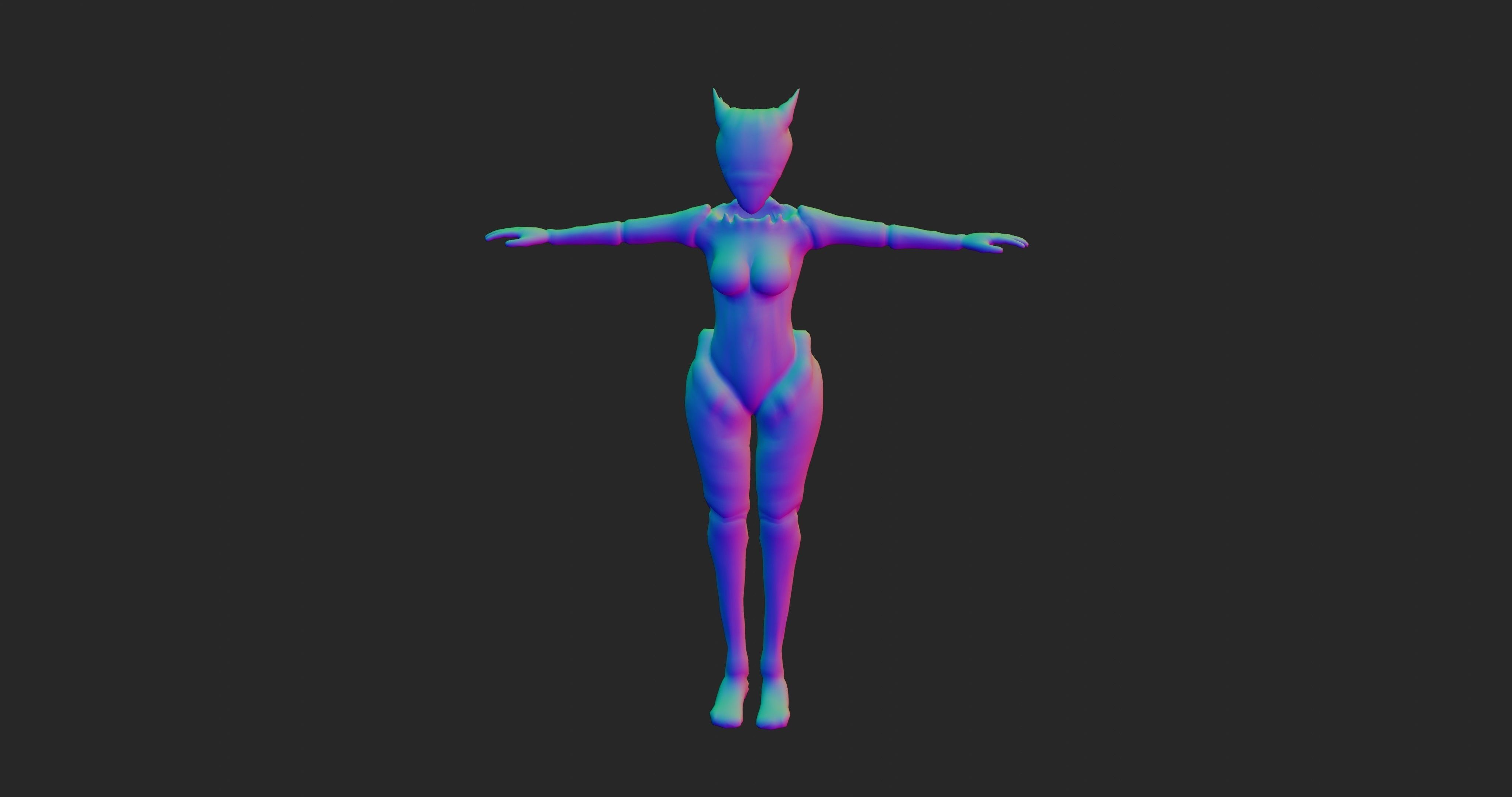 Female Sentinel of Lightning Low-poly 3D model_19