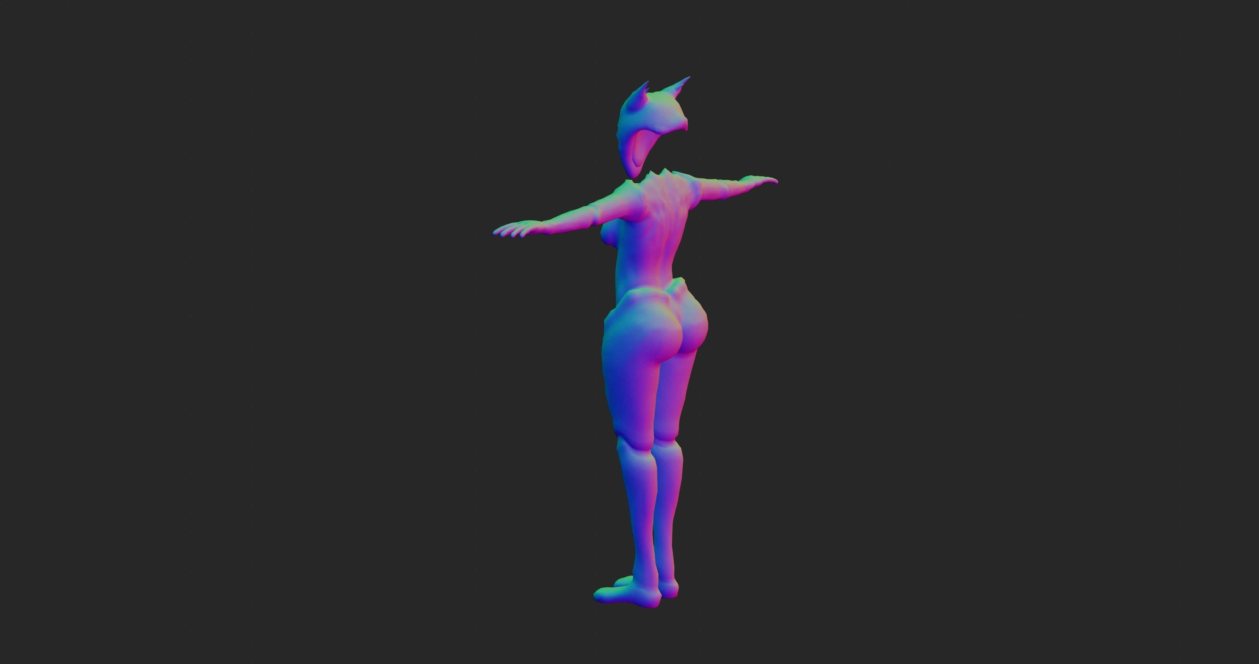 Female Sentinel of Lightning Low-poly 3D model_24