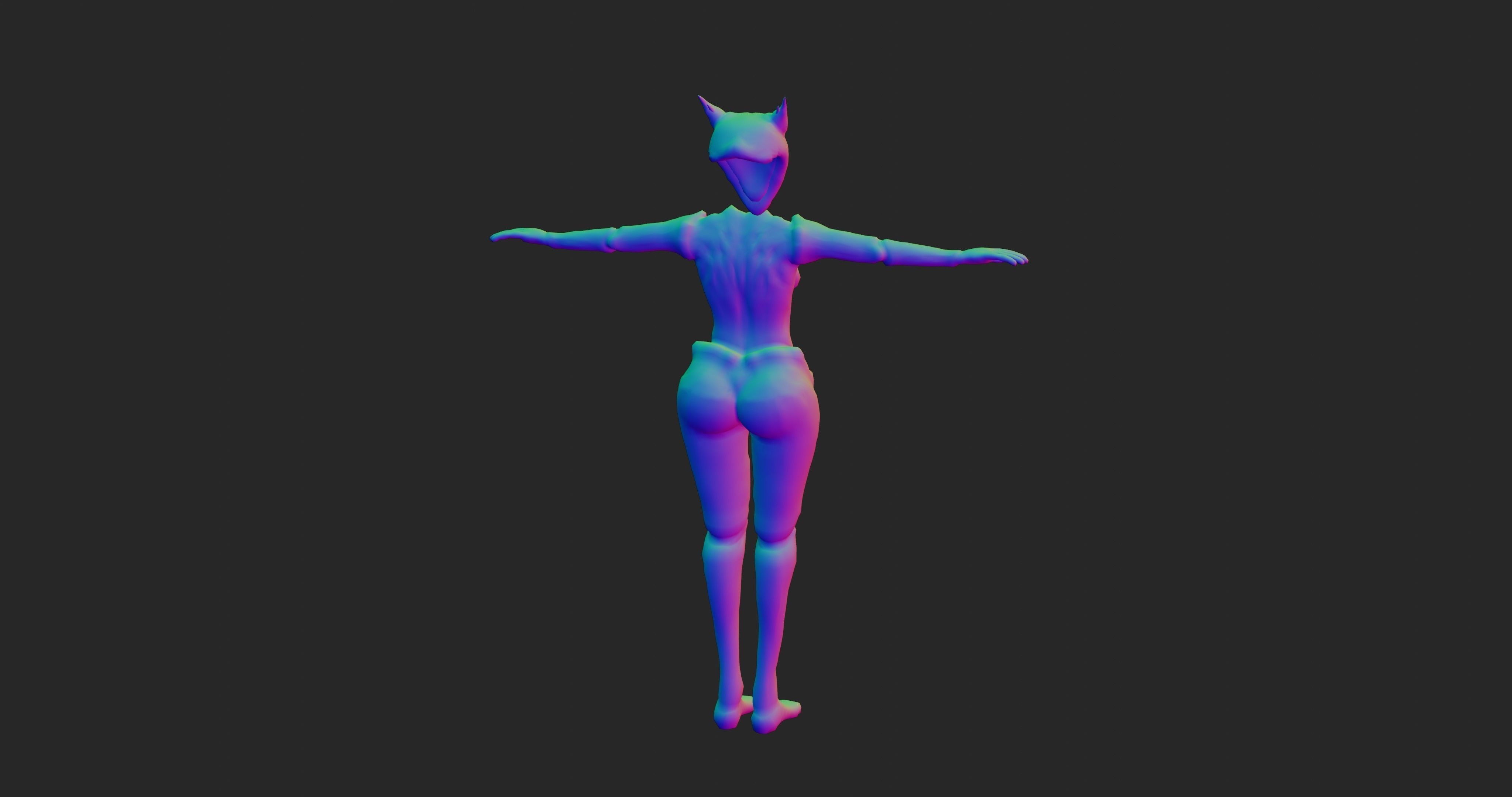 Female Sentinel of Lightning Low-poly 3D model_27