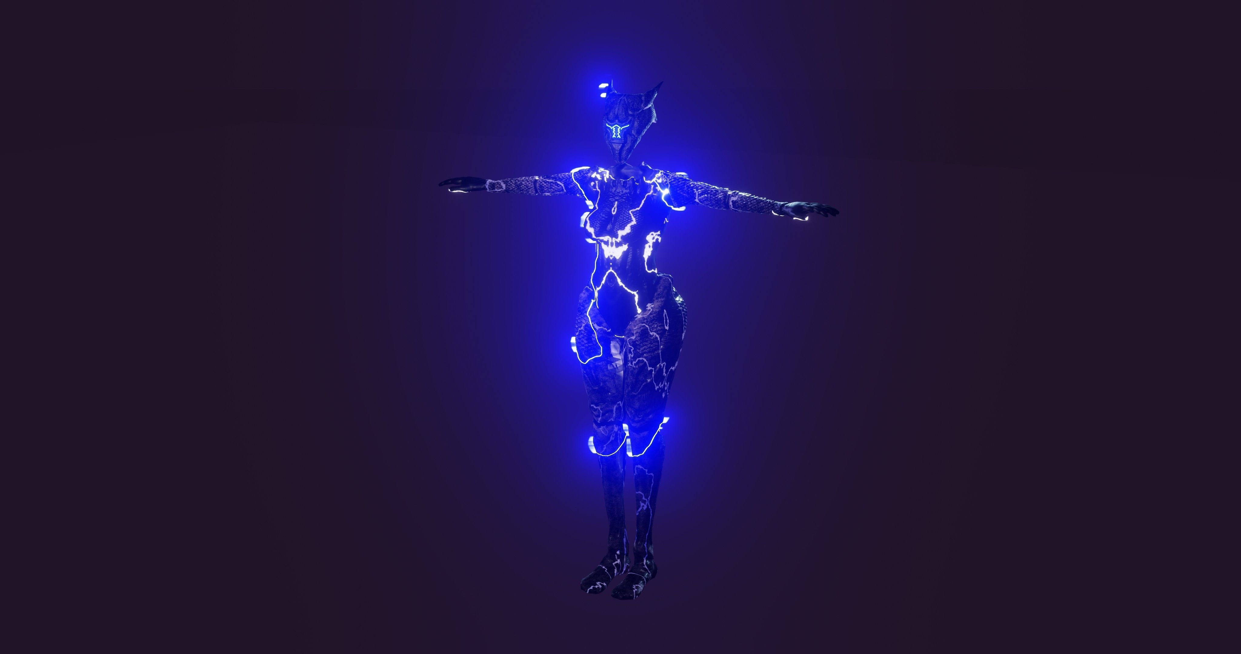 Female Sentinel of Lightning Low-poly 3D model_4