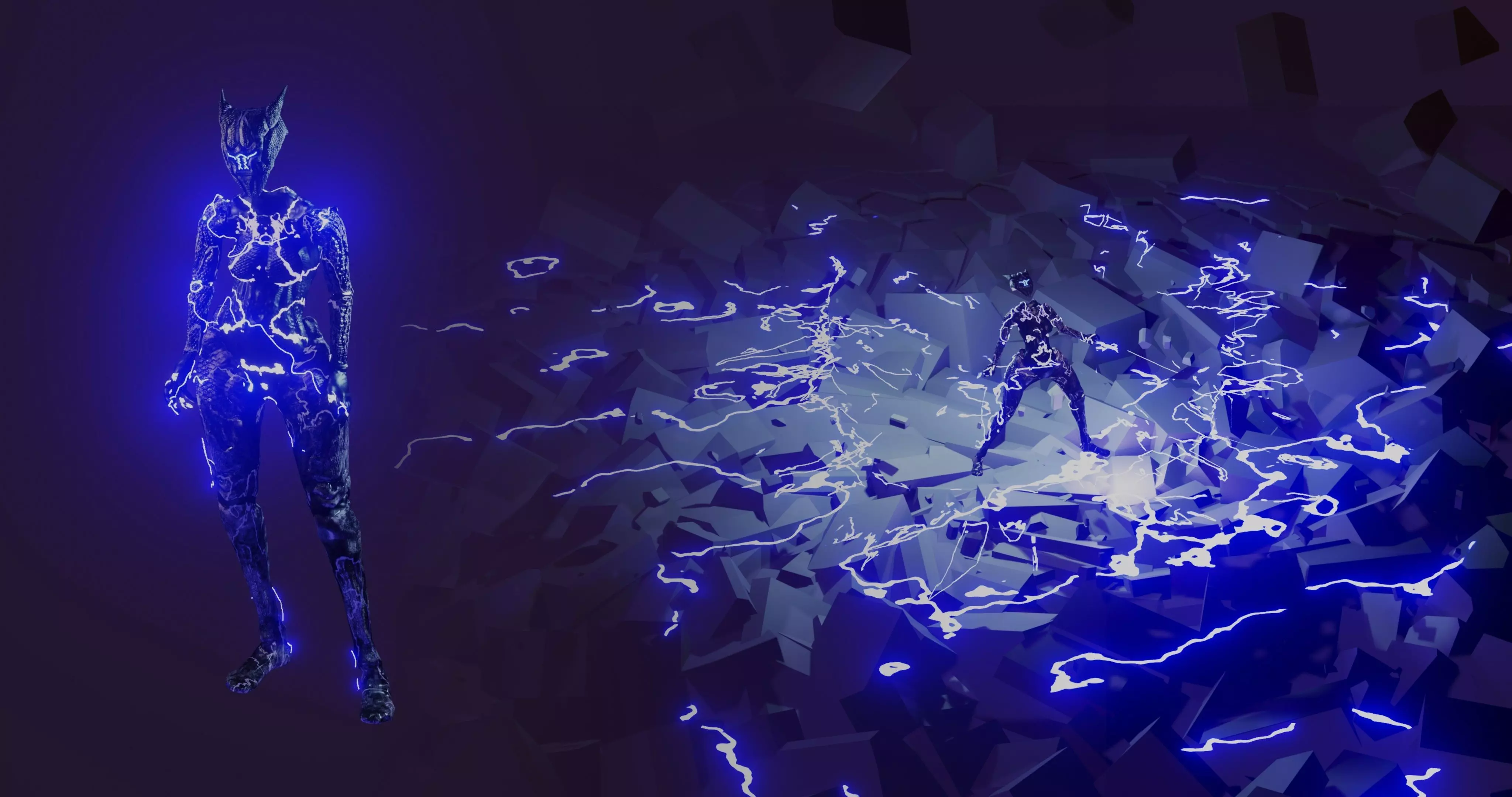 Female Sentinel of Lightning Low-poly 3D model_0