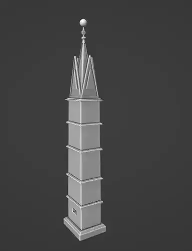 Simple Pillar Low-poly 3D model  Low-poly 3D model