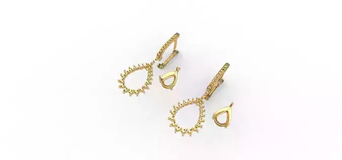 earrings two gold - plated