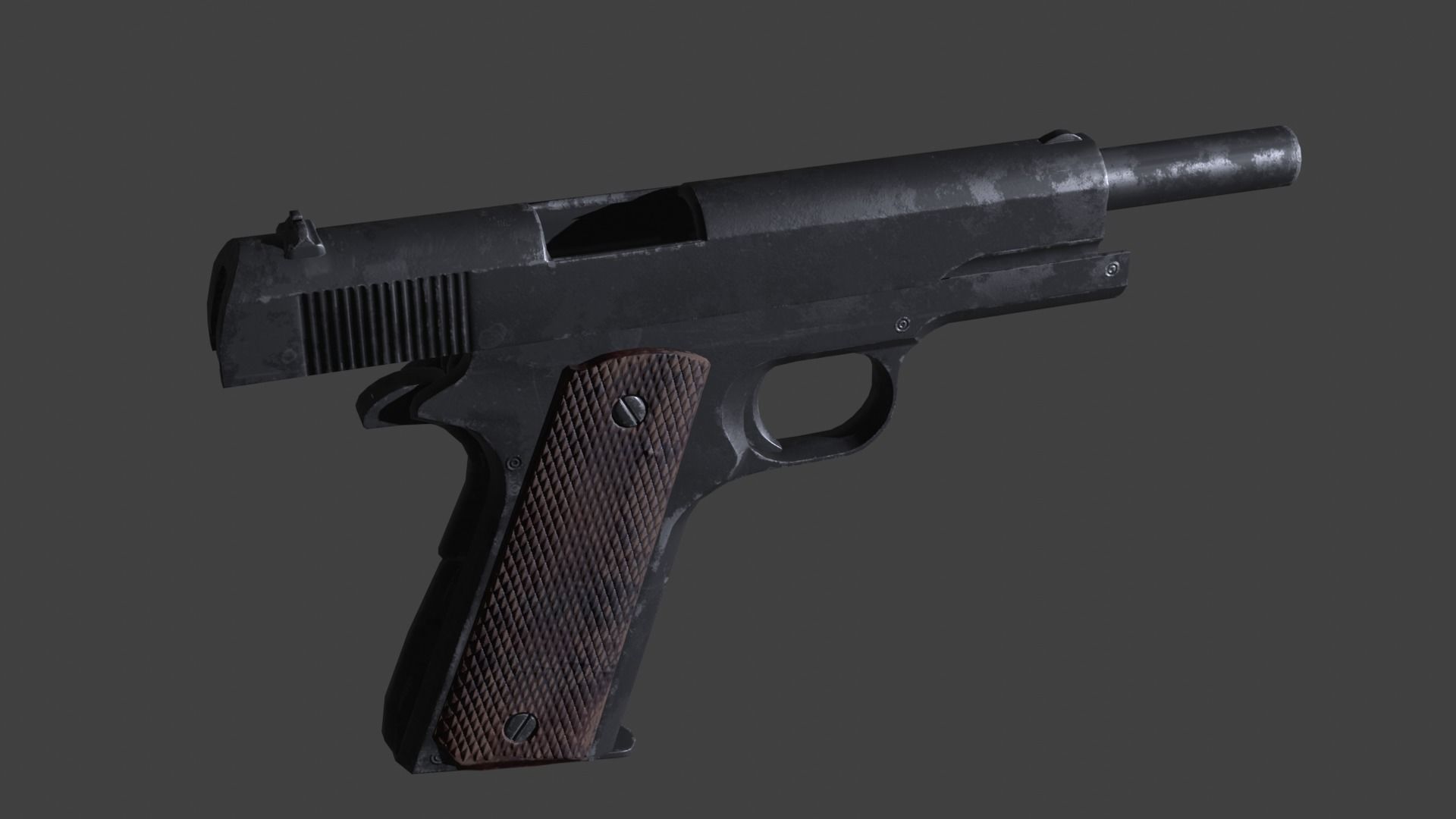 M1911 Pistol  Low-poly 3D model_11