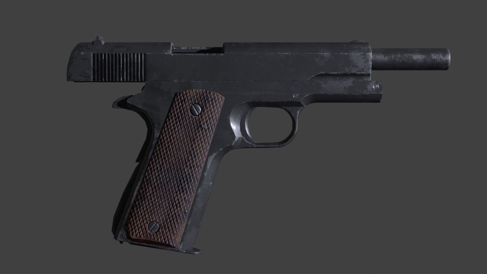 M1911 Pistol  Low-poly 3D model_12
