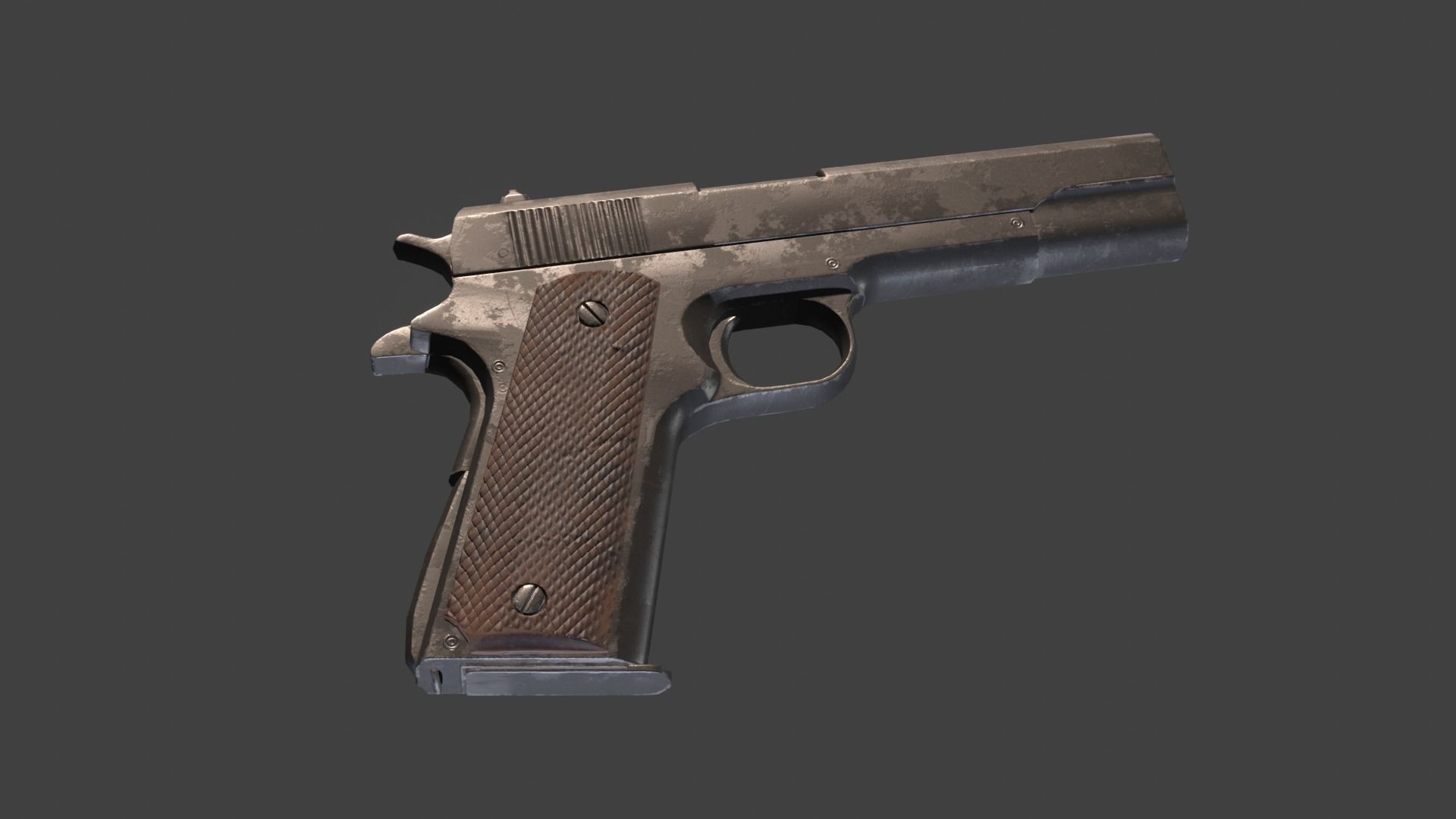 M1911 Pistol  Low-poly 3D model_23