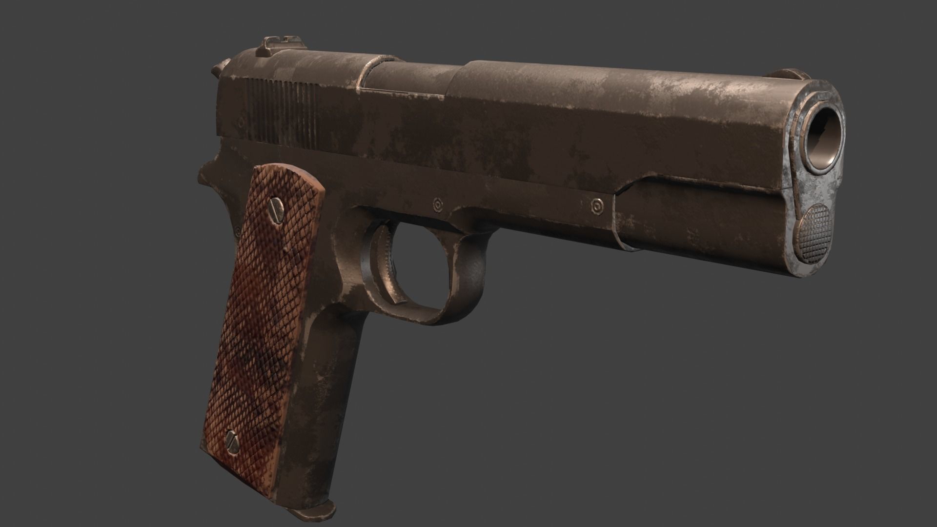 M1911 Pistol  Low-poly 3D model_20