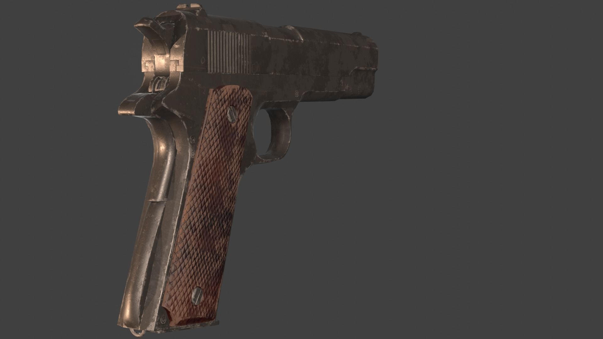 M1911 Pistol  Low-poly 3D model_21