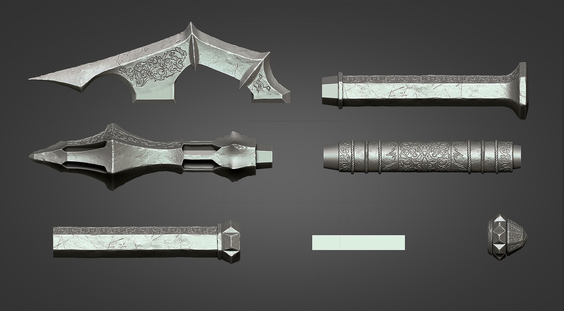 Mace of Sauron - Lord of the Rings 3D print model_6