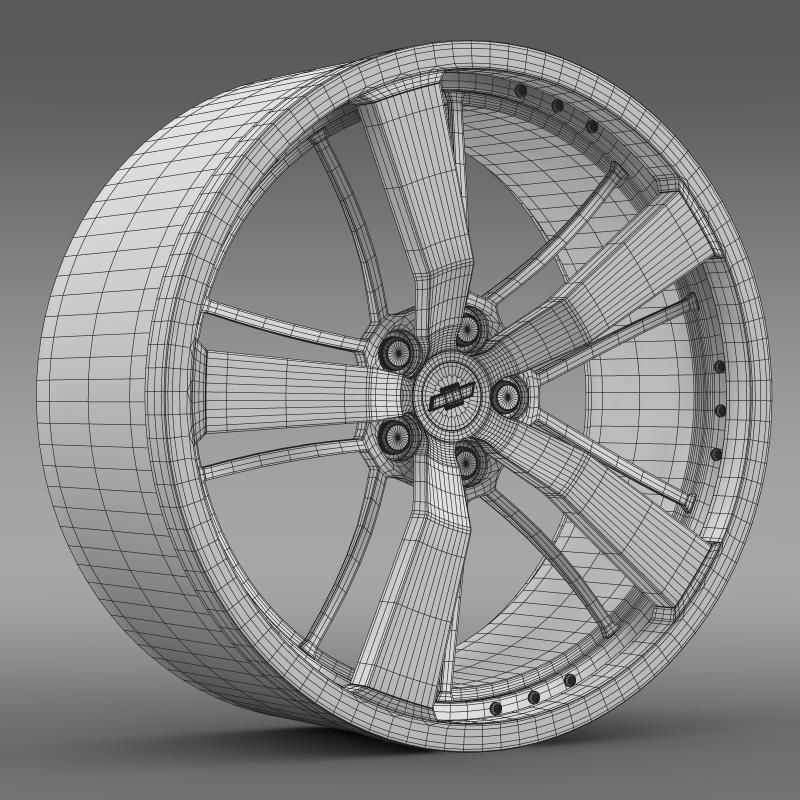 Chevrolet Camaro 2008 BlackConcept rim 3D model_7