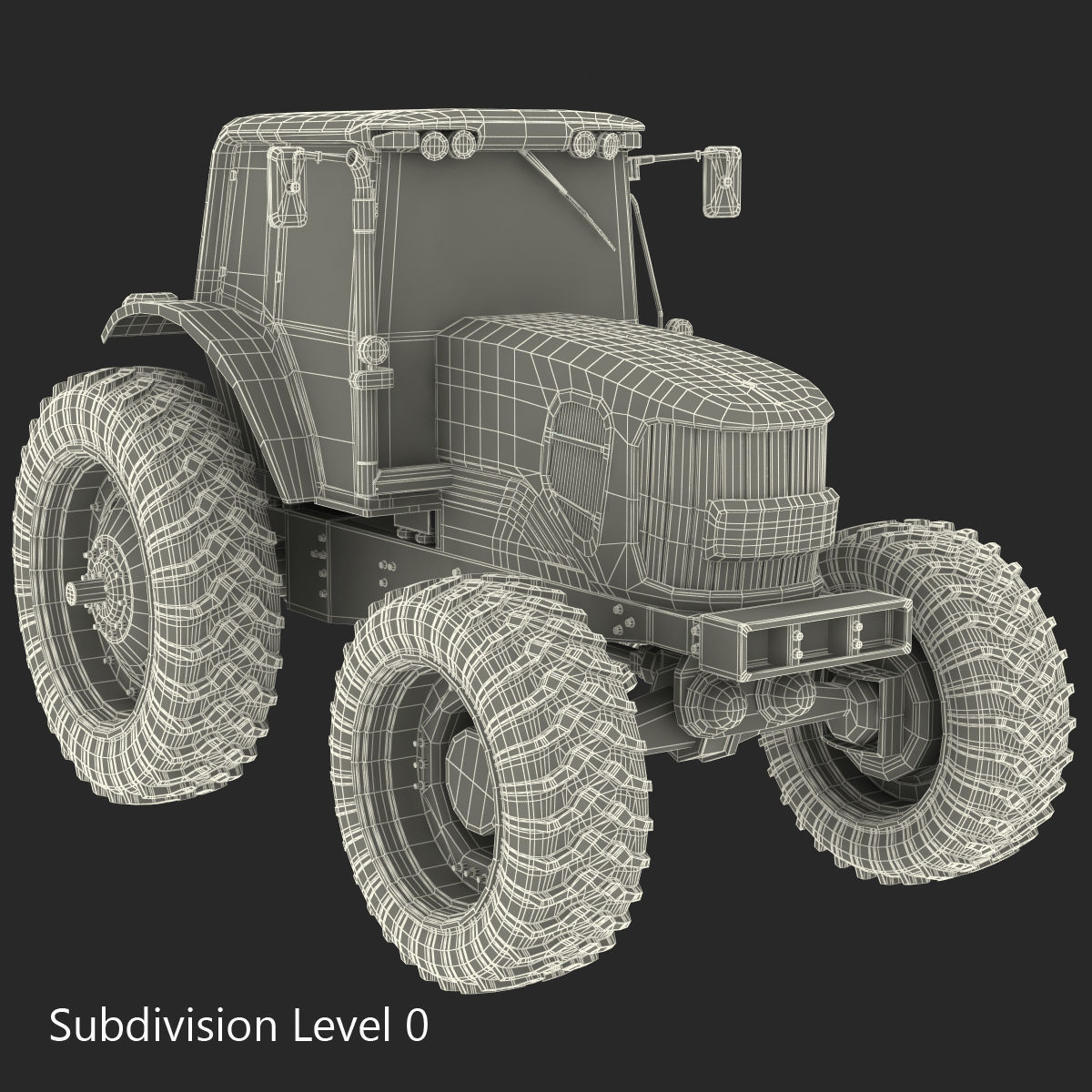 Tractor Generic Rigged 3D model_41