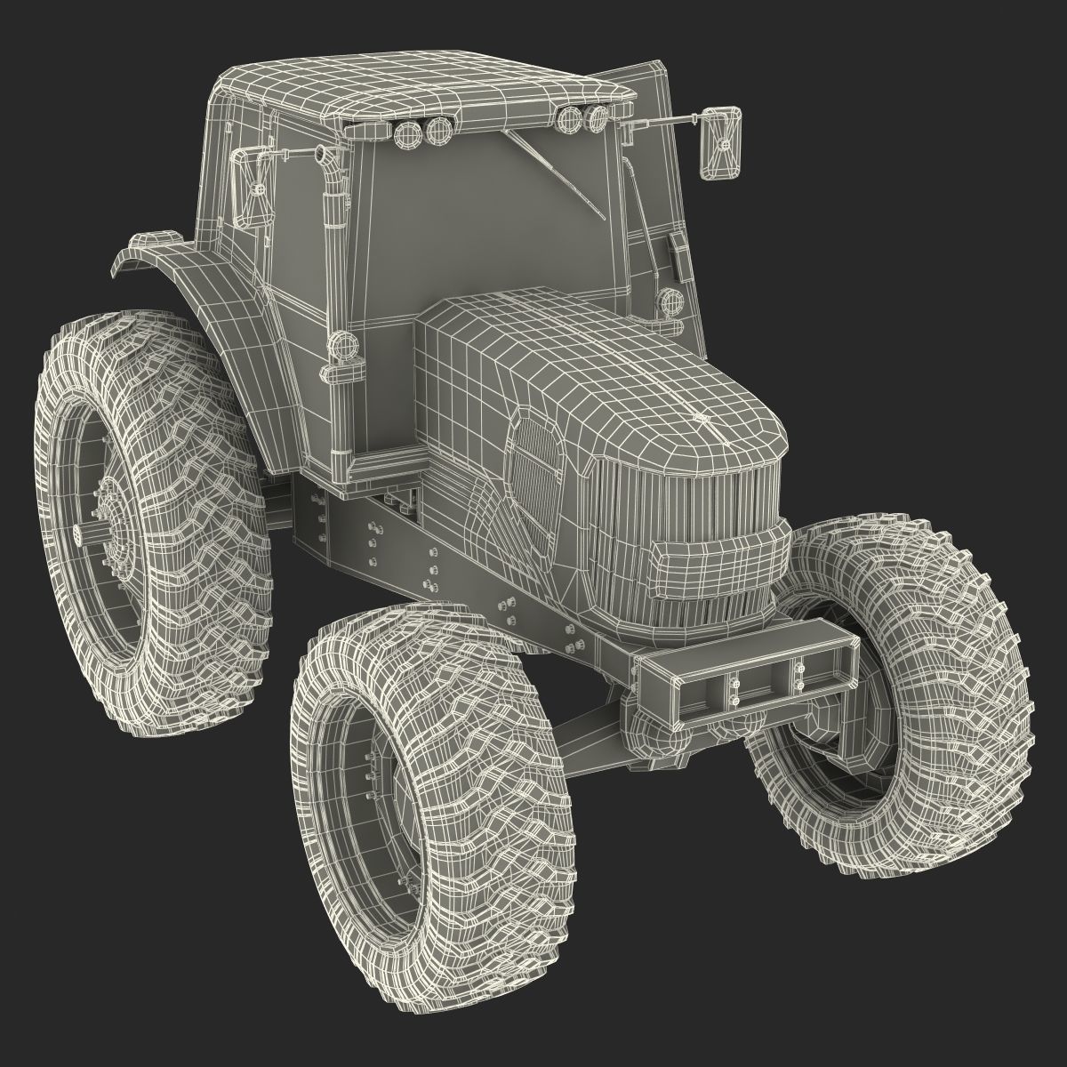 Tractor Generic Rigged 3D model_56