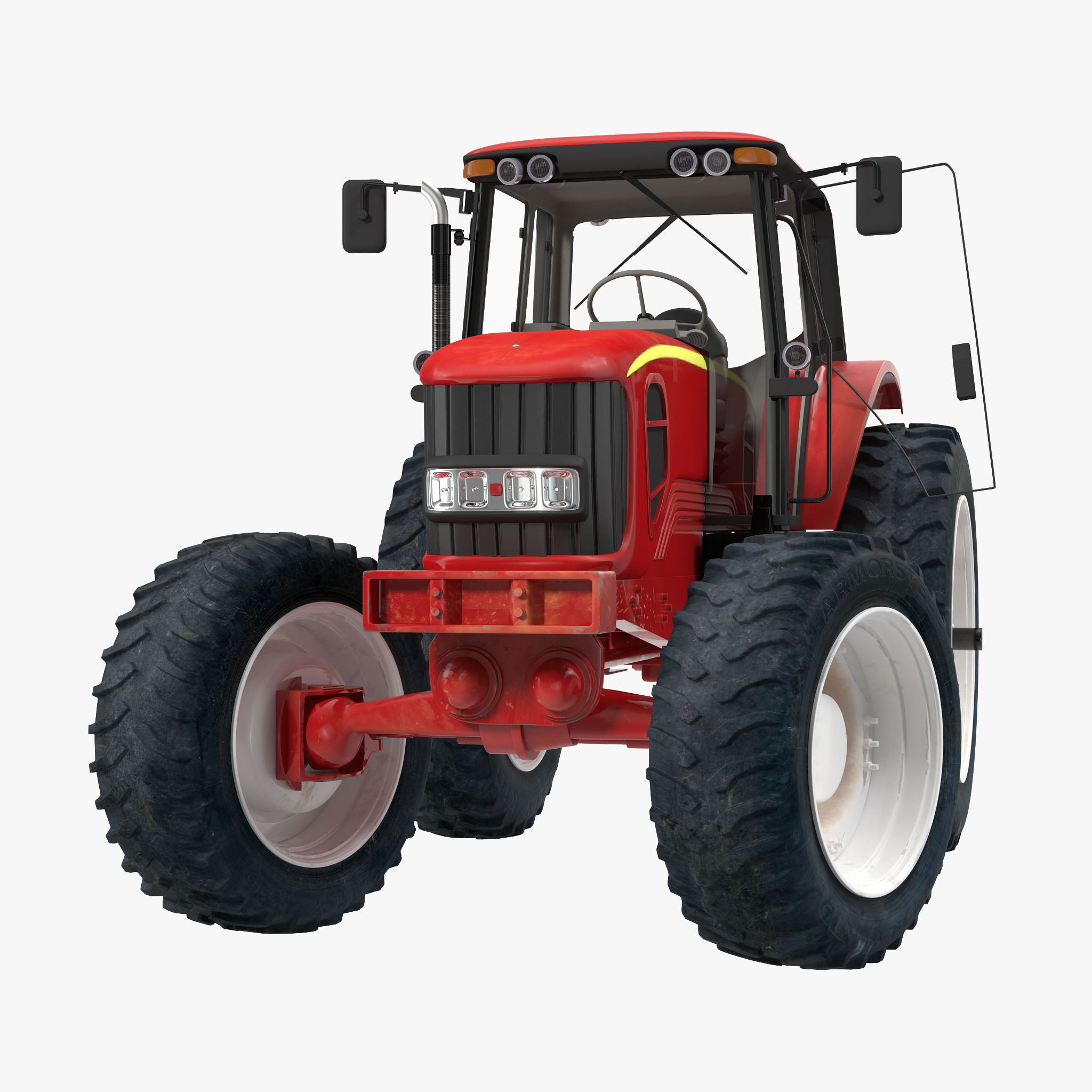 Tractor Generic Rigged 3D model_1