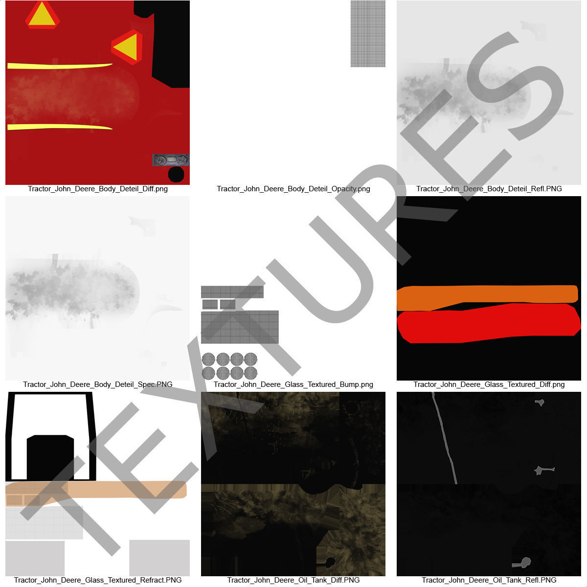 Tractor Generic Rigged 3D model_49