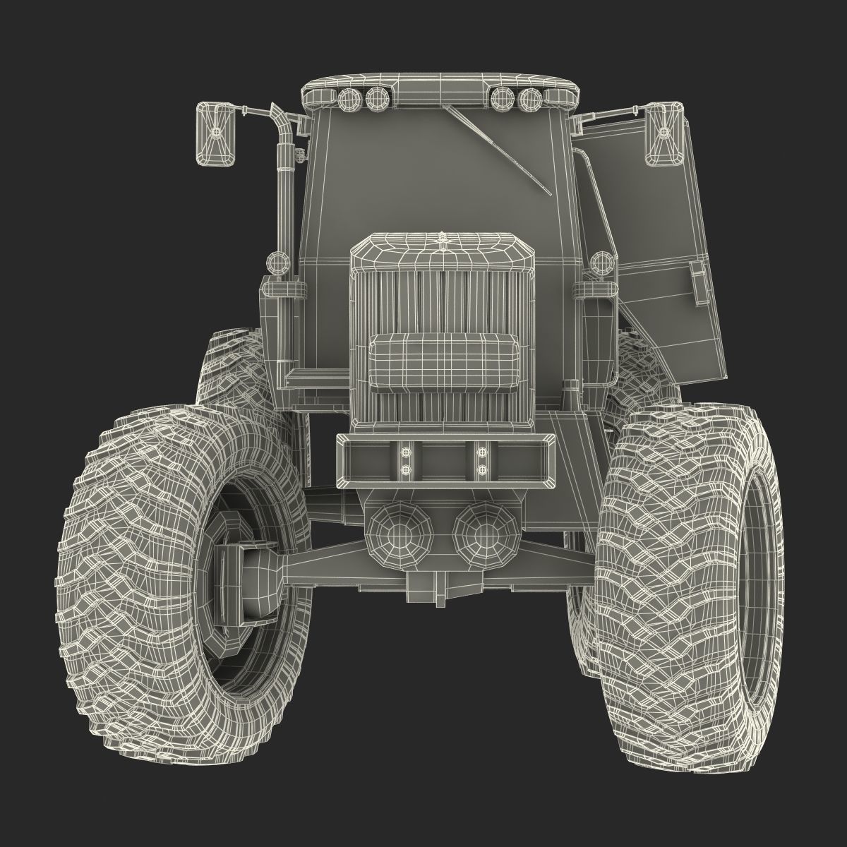 Tractor Generic Rigged 3D model_60