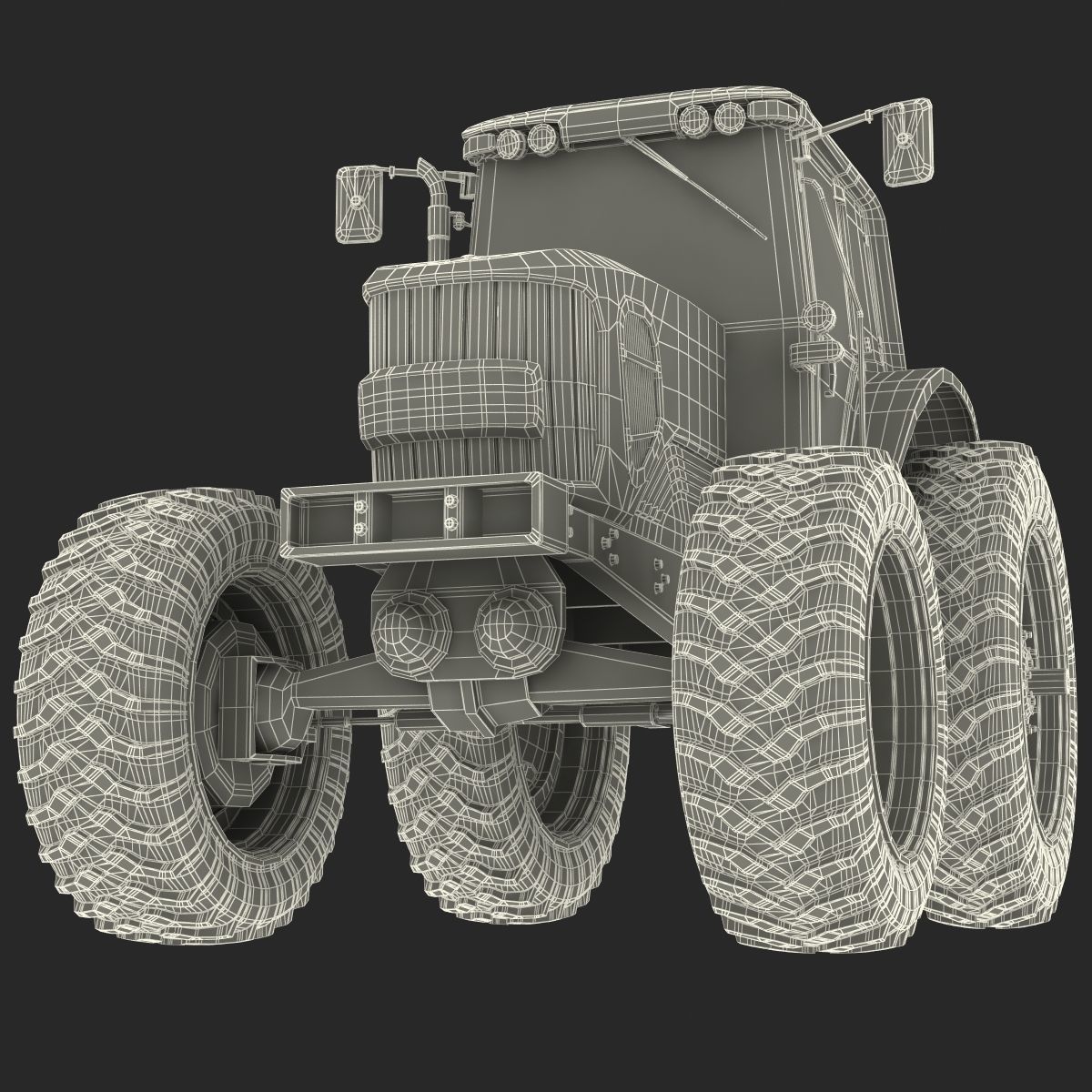 Tractor Generic Rigged 3D model_68