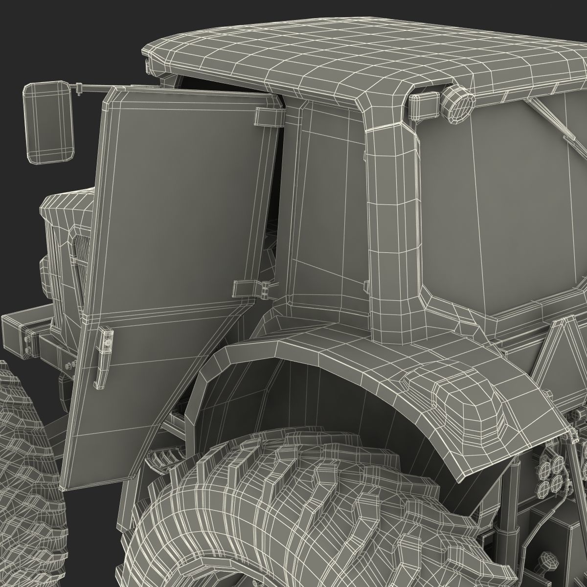 Tractor Generic Rigged 3D model_58