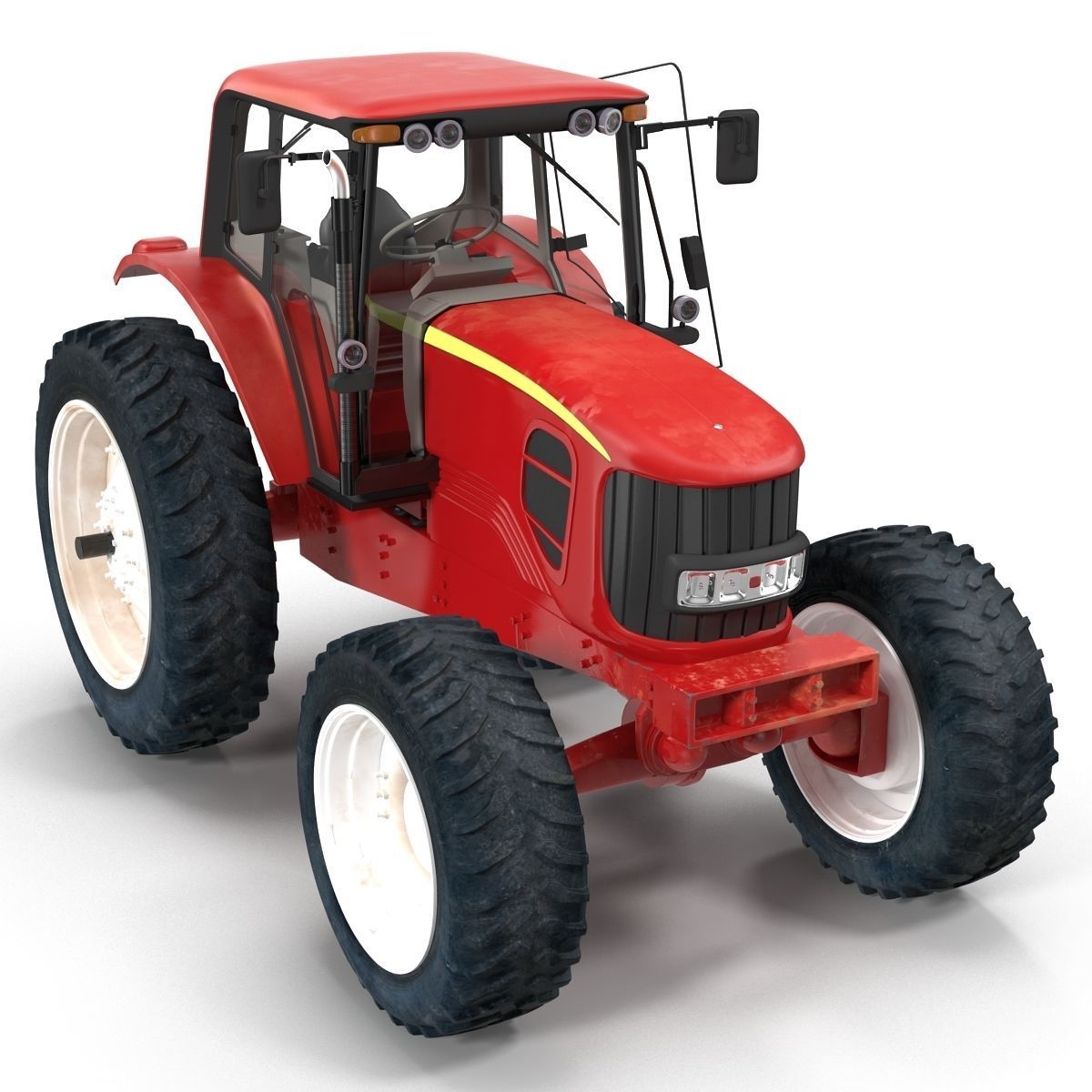 Tractor Generic Rigged 3D model_8
