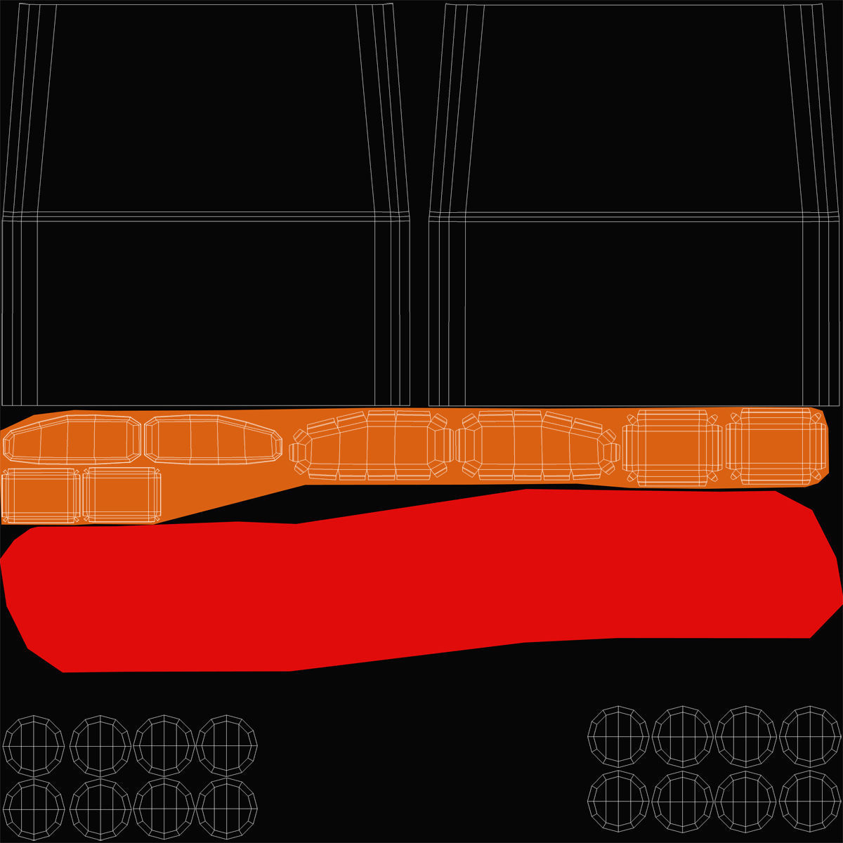 Tractor Generic Rigged 3D model_47