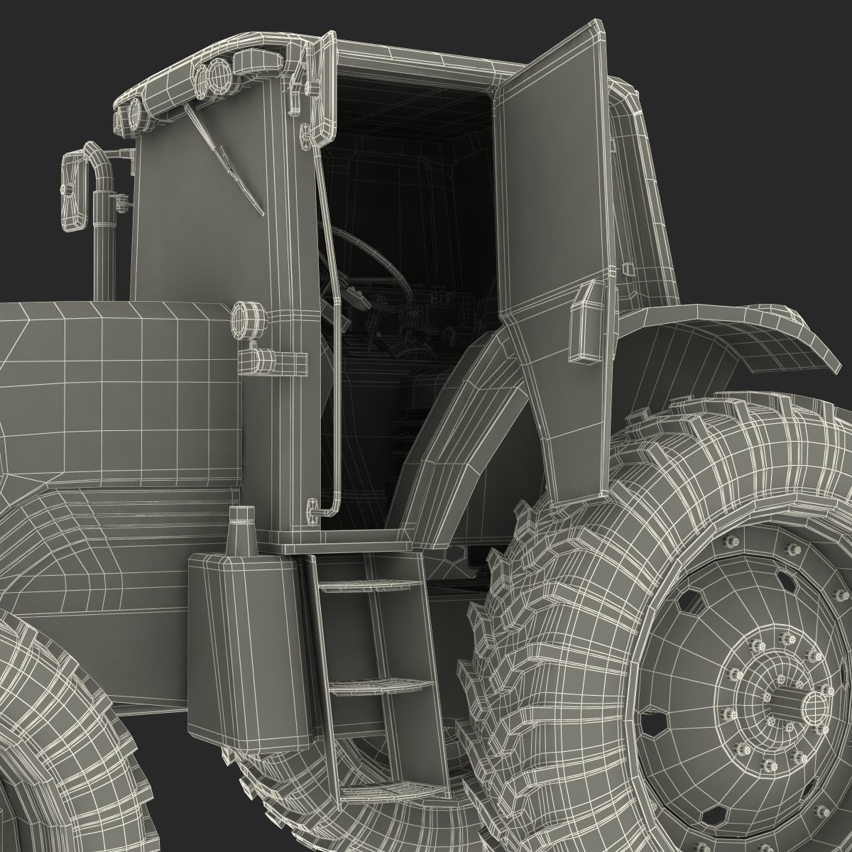 Tractor Generic Rigged 3D model_59