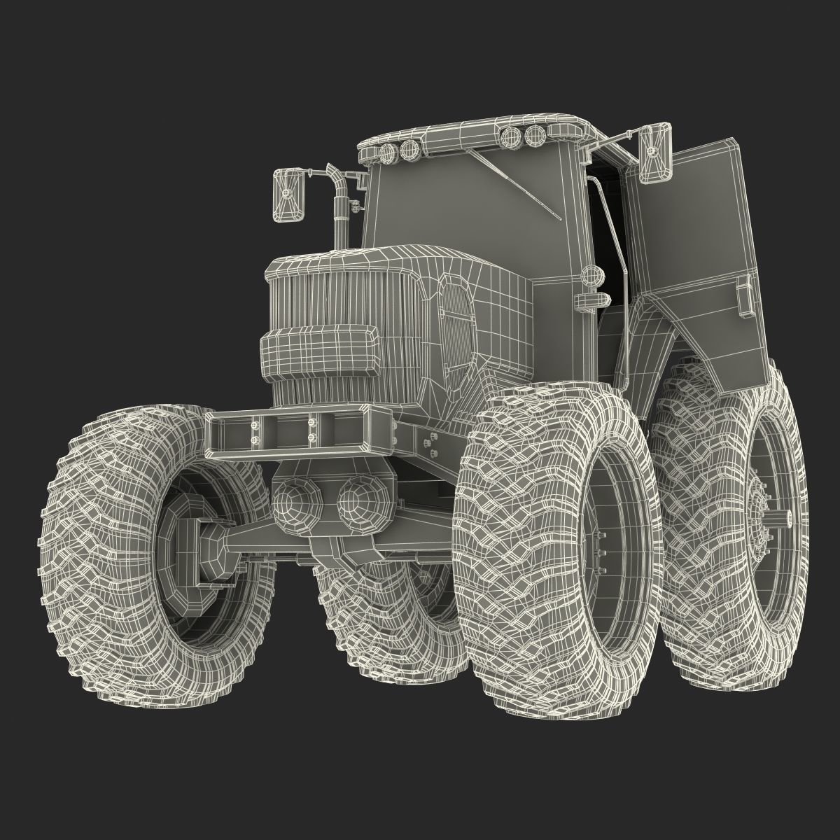 Tractor Generic Rigged 3D model_53