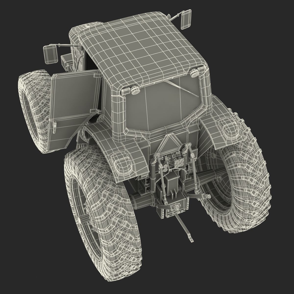Tractor Generic Rigged 3D model_55