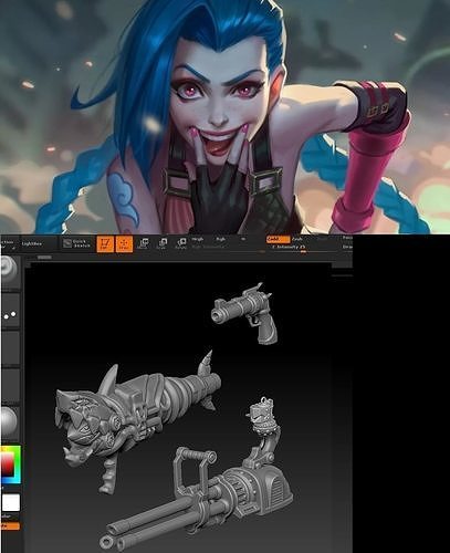 JeanNX FULL SET OF WEAPONs FOR COSPLAY 3D print model