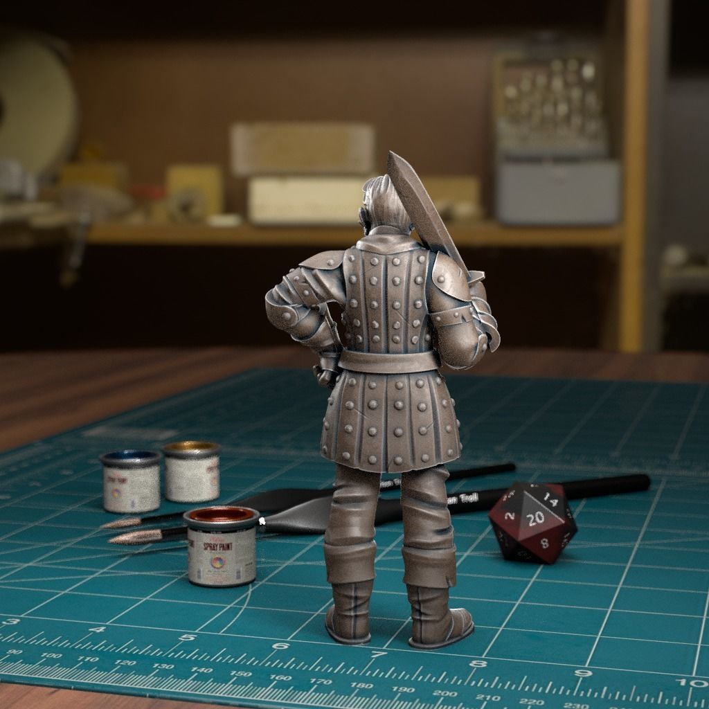 City Guard 06 - Pre-Supported 3D print model_3