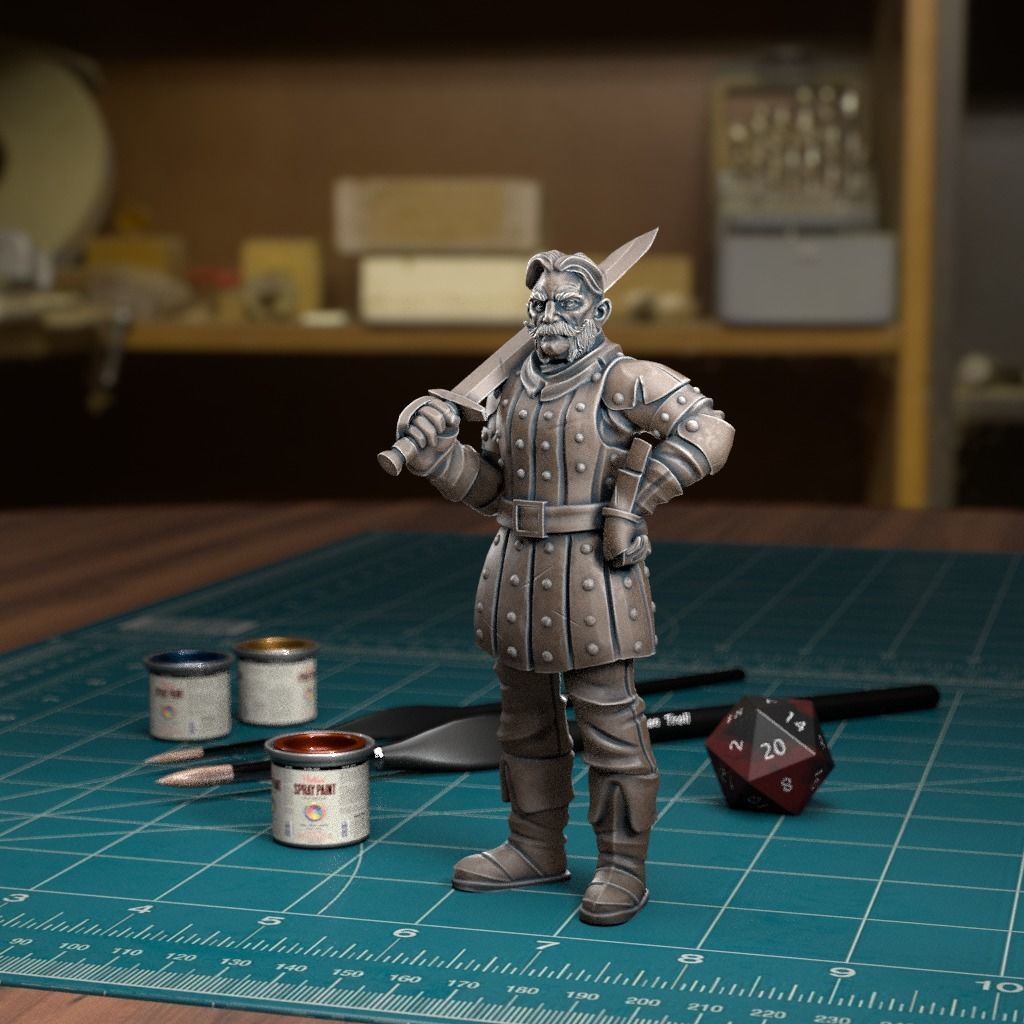 City Guard 06 - Pre-Supported 3D print model_4