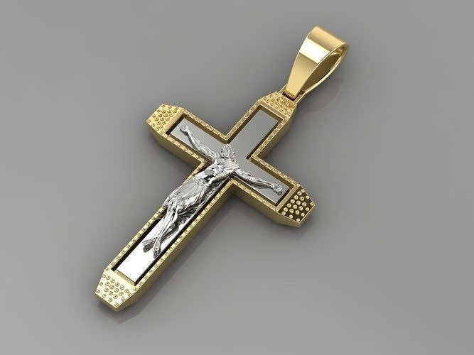 Cross jesus on pendant 3D print model