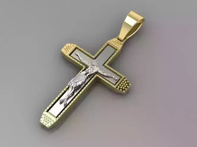 Cross jesus on pendant 3D print model