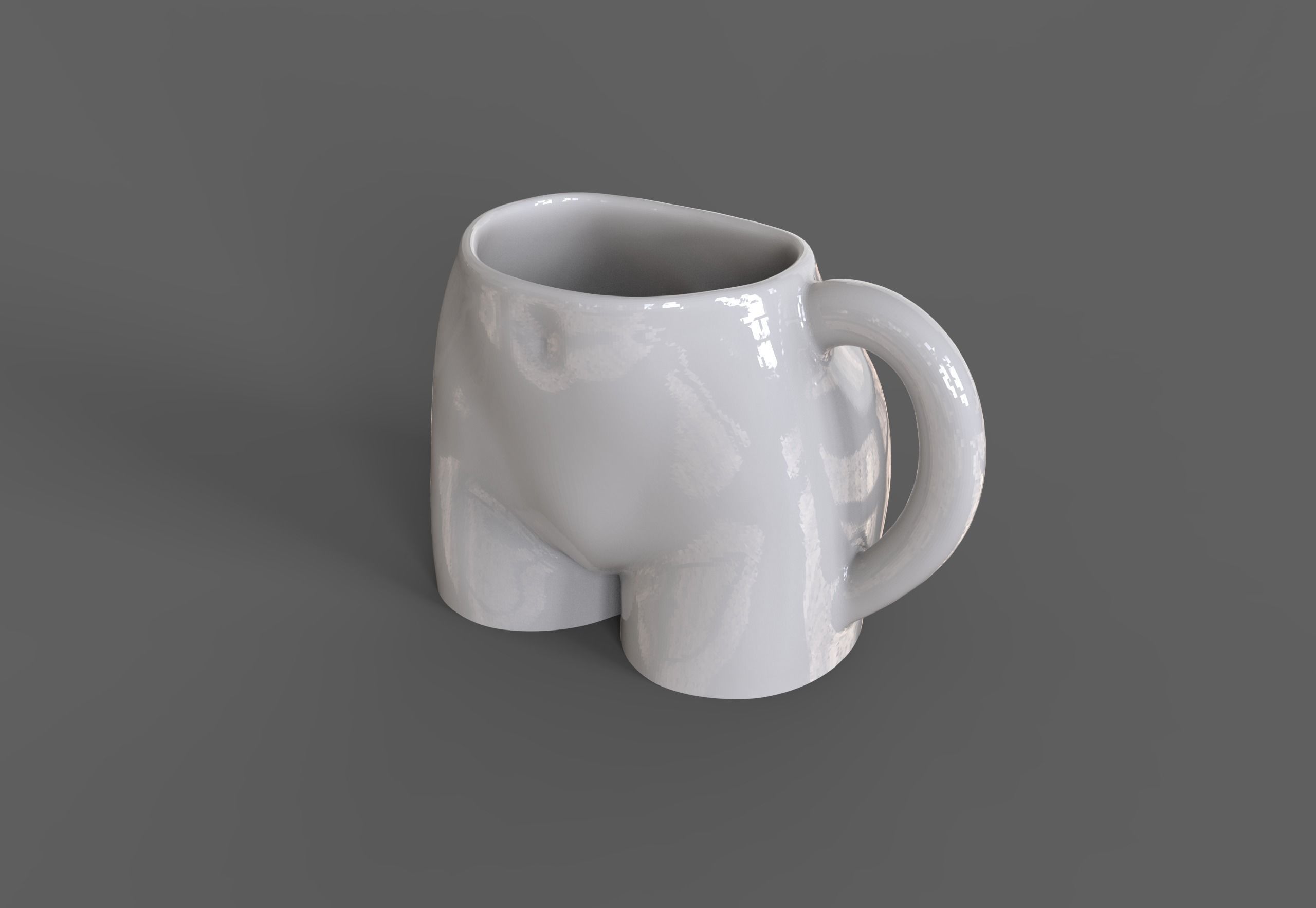 Female body coffee cup 3D print model_3