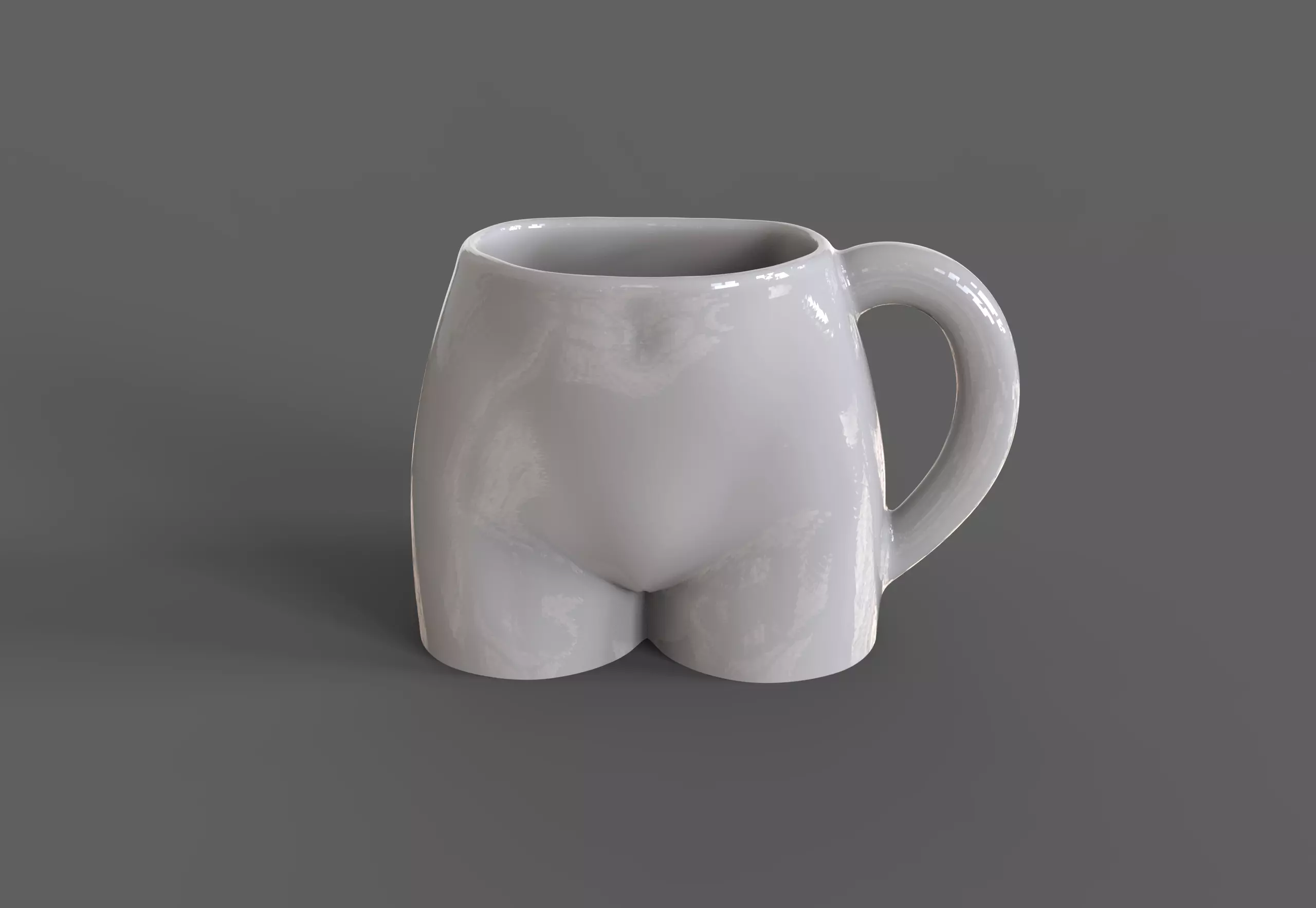 Female body coffee cup 3D print model_0