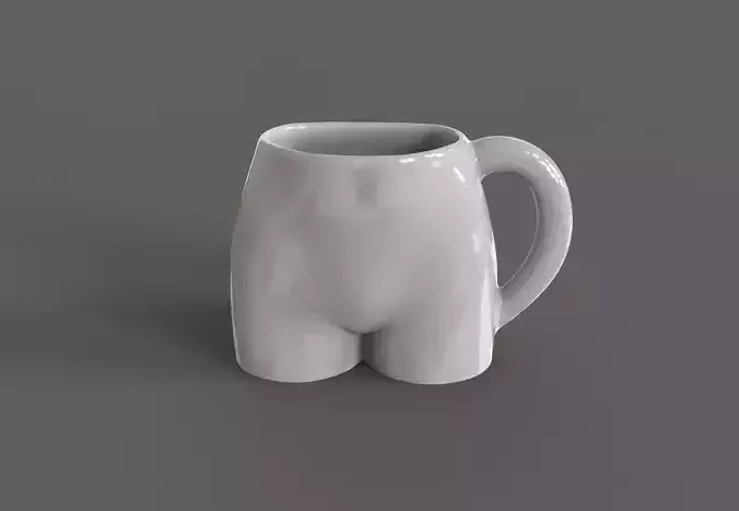 Female body coffee cup 3D print model