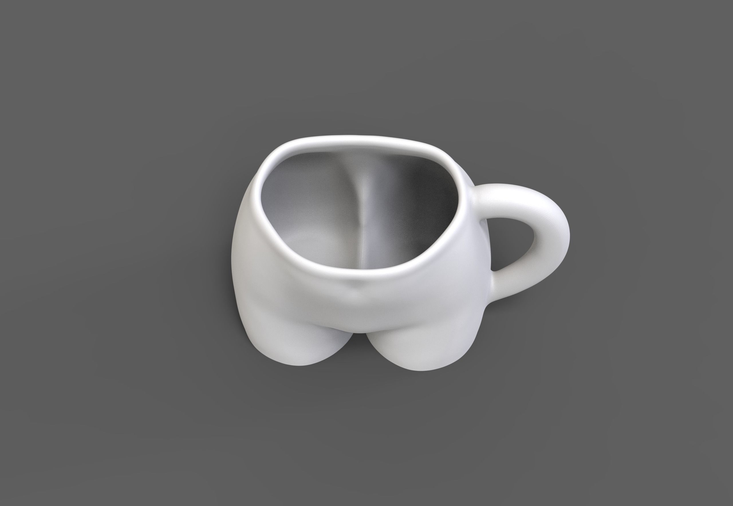 Female body coffee cup 3D print model_1