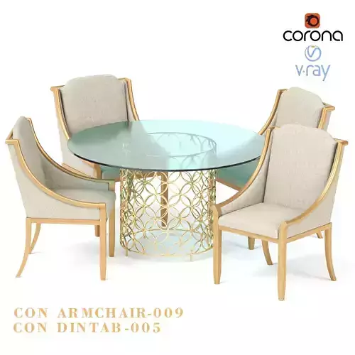 Caracole Dining Table   Chair Set