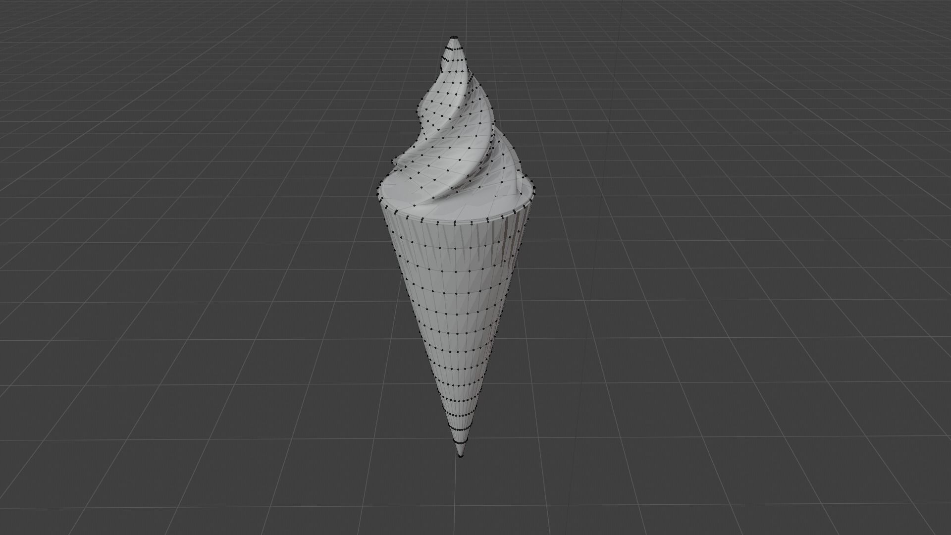 Waffle ice cream low-poly game ready PBR Low-poly 3D model_4